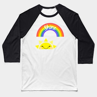 Shine Bright Rainbow, Sun Baseball T-Shirt